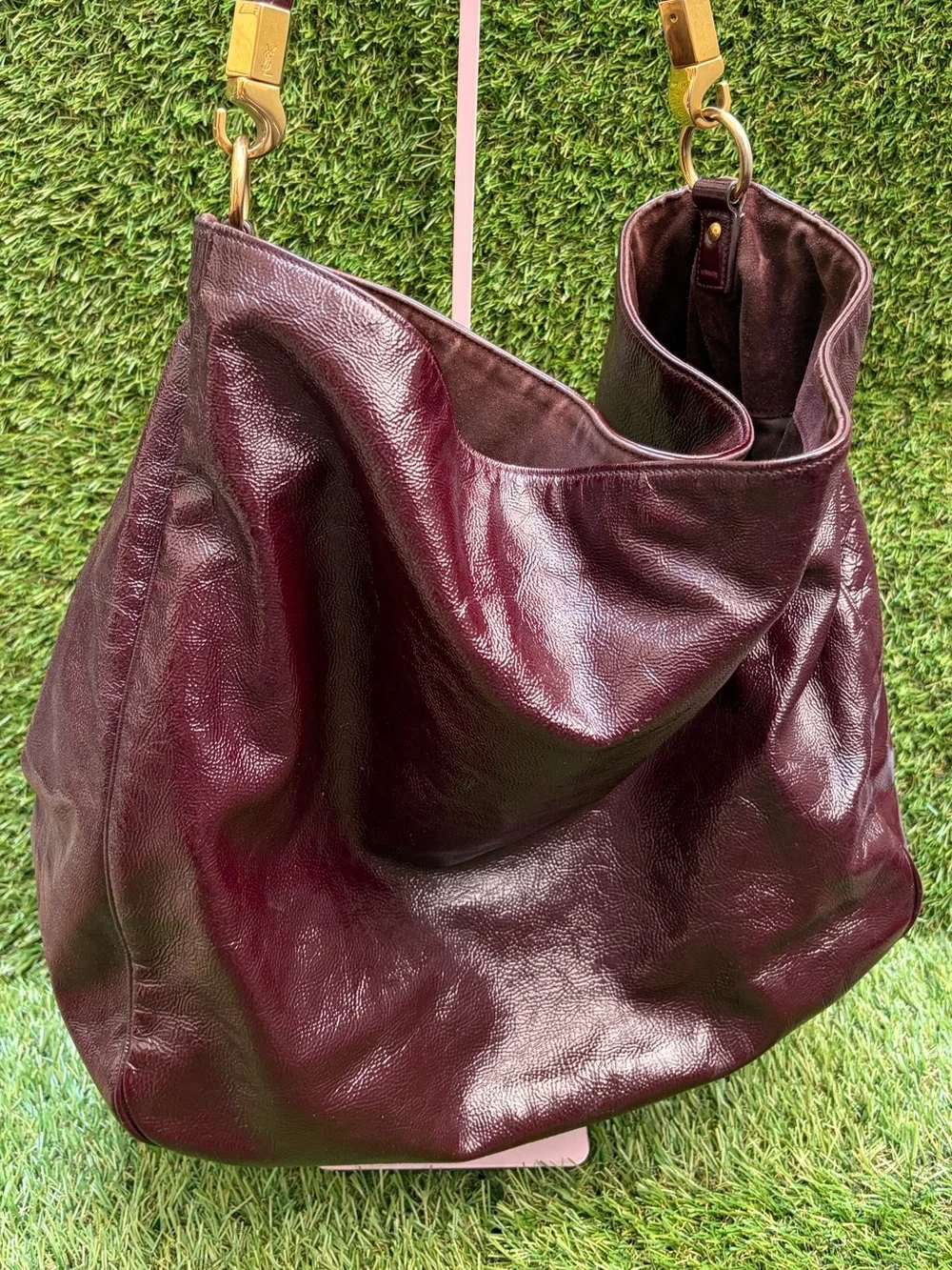 Yves Saint Laurent Patent Roady Hobo
